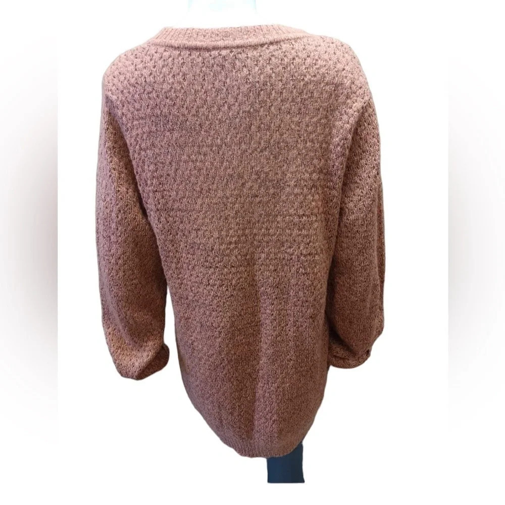 Ichi Textured Knit Sweater Light Mahogany Colour Size XXL - Picture 6 of 14